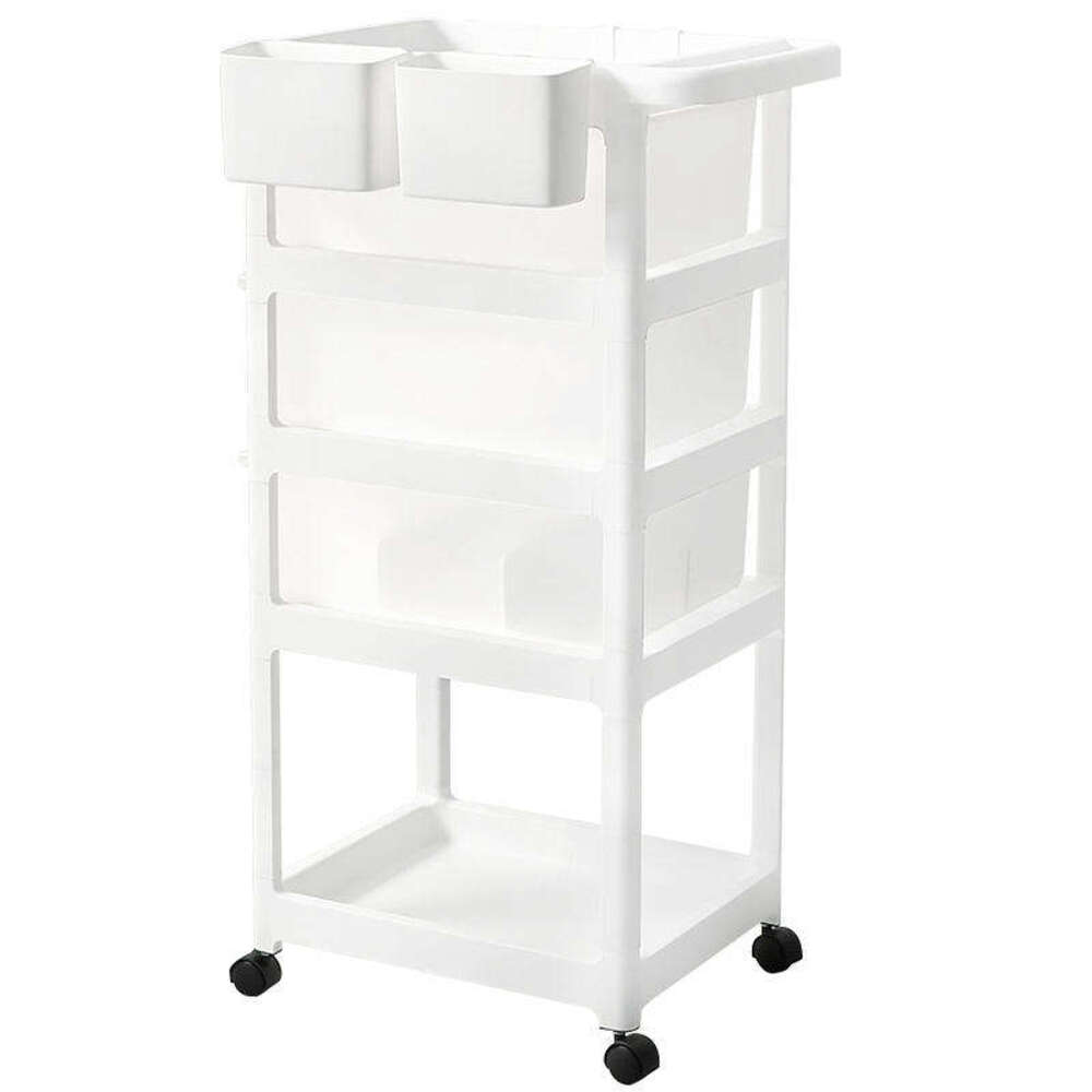 Carrito Organizador Multiusos de 3 Niveles Con Ruedas Color Blanco