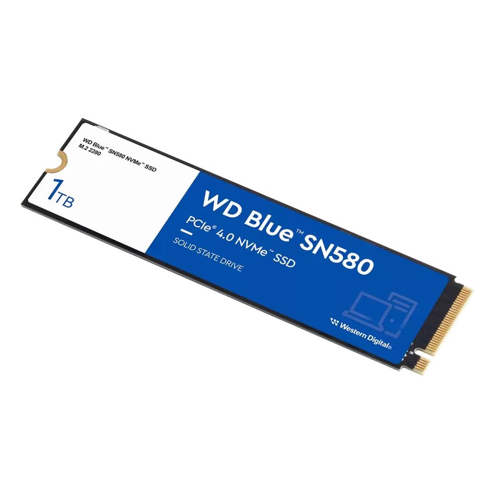 Disco Sólido SSD Western Digital SN580 1TB Blue PCIe 4 M2 2280 WDS100T3B0E