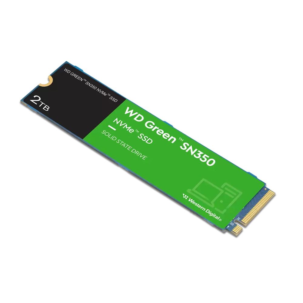 Disco Sólido SSD WD SN350 Green 2TB NVMe M2 2280 PCIe Gen3 WDS200T3G0C