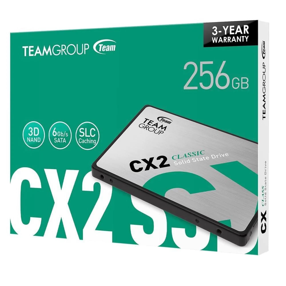 Disco Sólido SSD TeamGroup CX2 256GB SATA 2.5 T253X6256G0C101