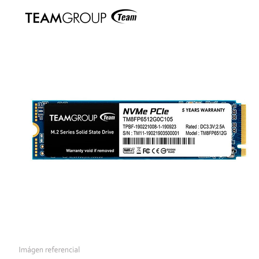 Disco Sólido SSD TEAMGROUP MP33 512GB M.2 2280 PCIe NVMe TM8FP6512G0C101