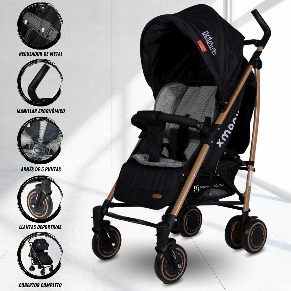 Coche Bastón Deportivo «XMOOV» Edición Limitada Negro I Oechsle