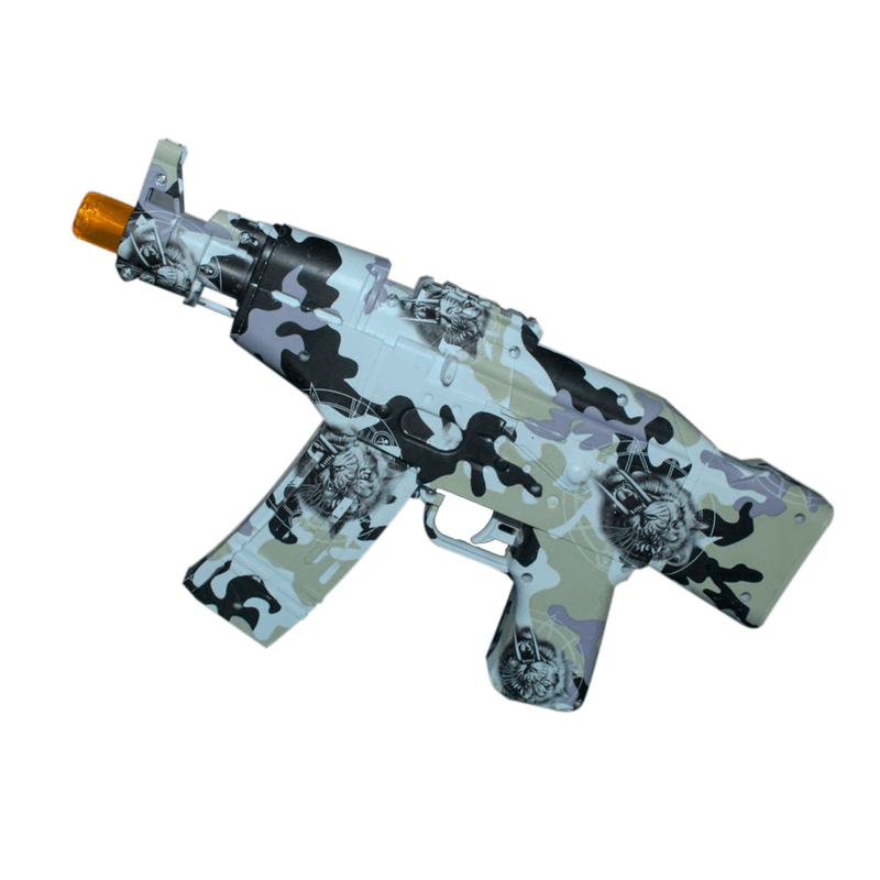 Pistola De Hidrogel Juguete Ak47 Metralleta LED + Lentes + Dardos Azul