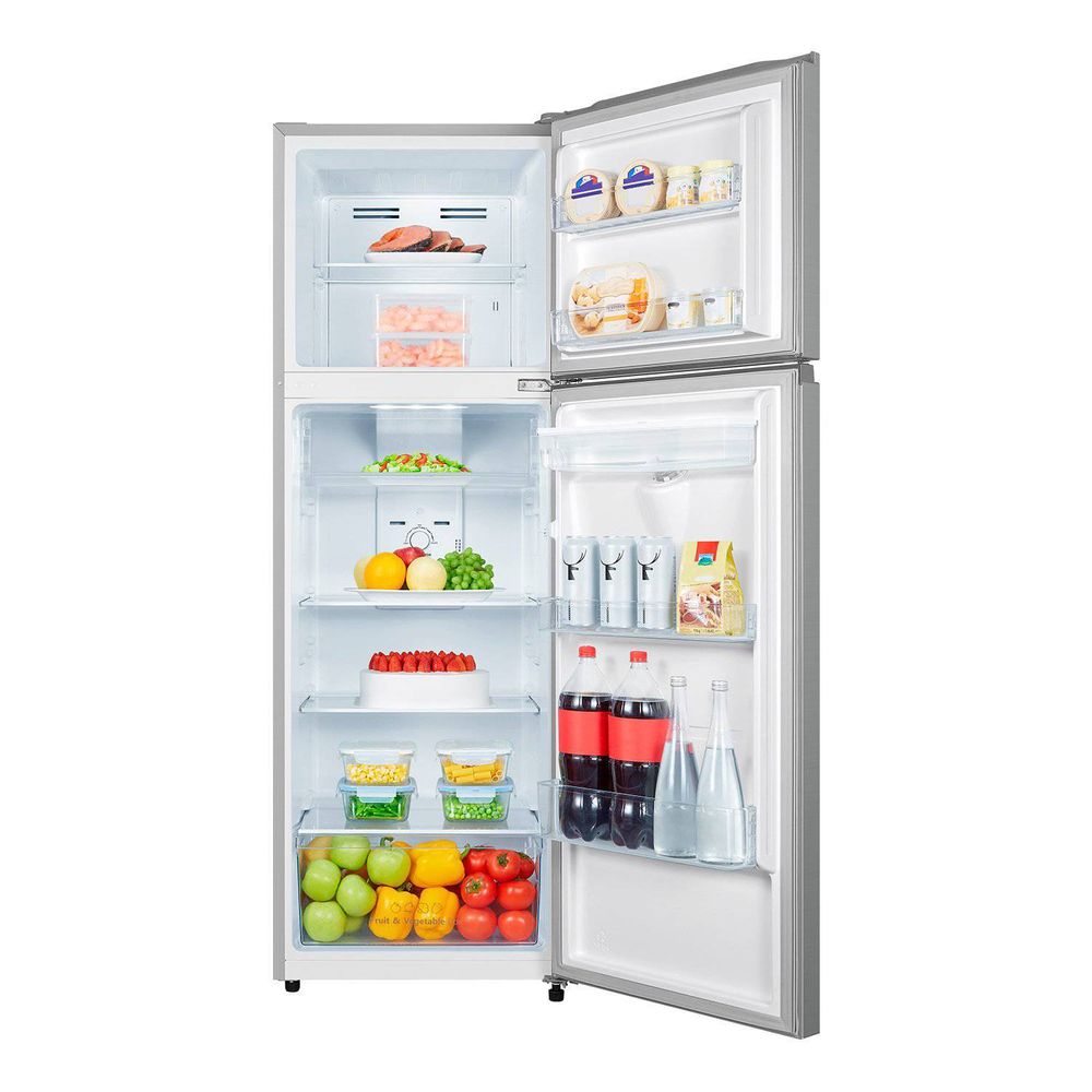 Refrigeradora Top Mount 7.3 p3 | Dispensador de Agua | Ice Maker | Luz LED  | Puerta reversible | Gris