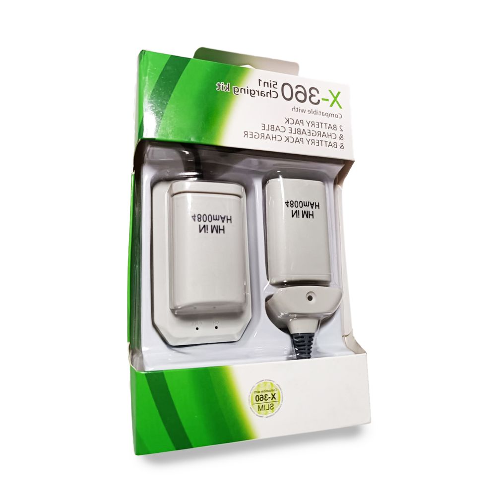 Bateria Mando Xbox 360 + Cable + Cargador Kit Completo I Oechsle
