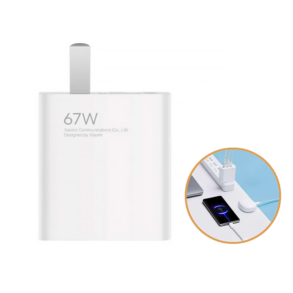 Cargador Xiaomi GaN Charger 67W (2C1A) White 07ZM