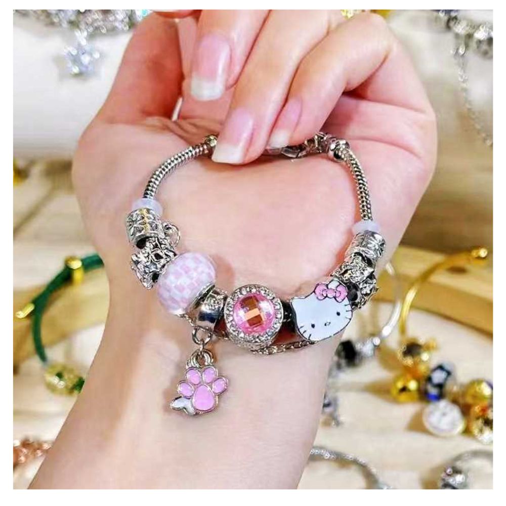 Pulsera Brazalete Hello Kitty tipo Pandora