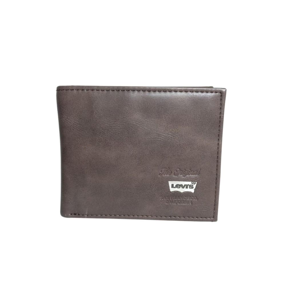 Billetera Bifold Cuero Revestido Levis Hombre - Marrón