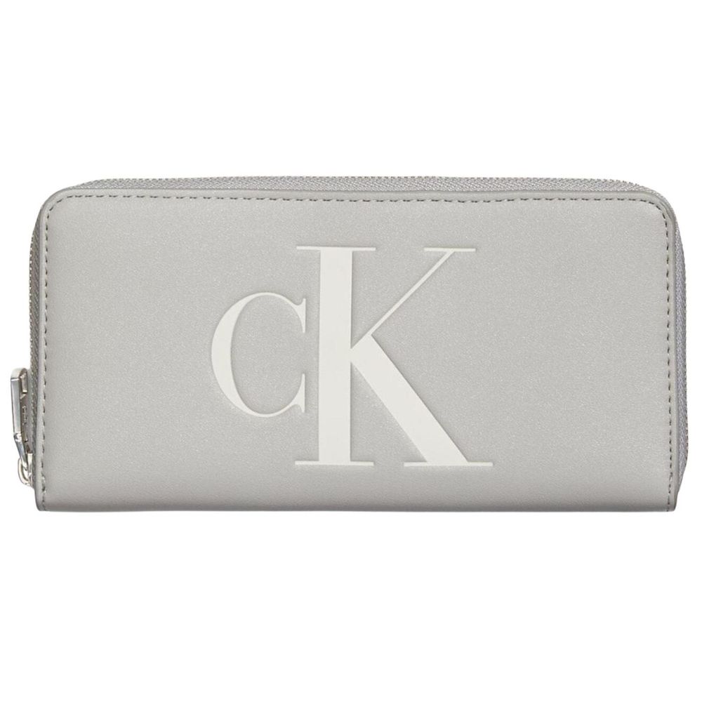 Billetera para Mujer Calvin Klein Sculpted Zip Around - Gris