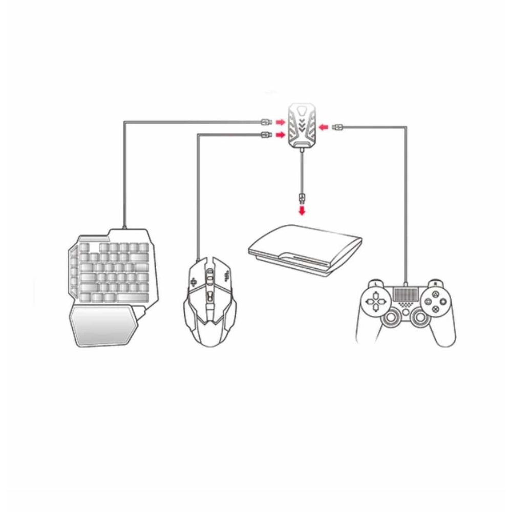 Teclado mouse y adaptador gamer para celular android GENERICO