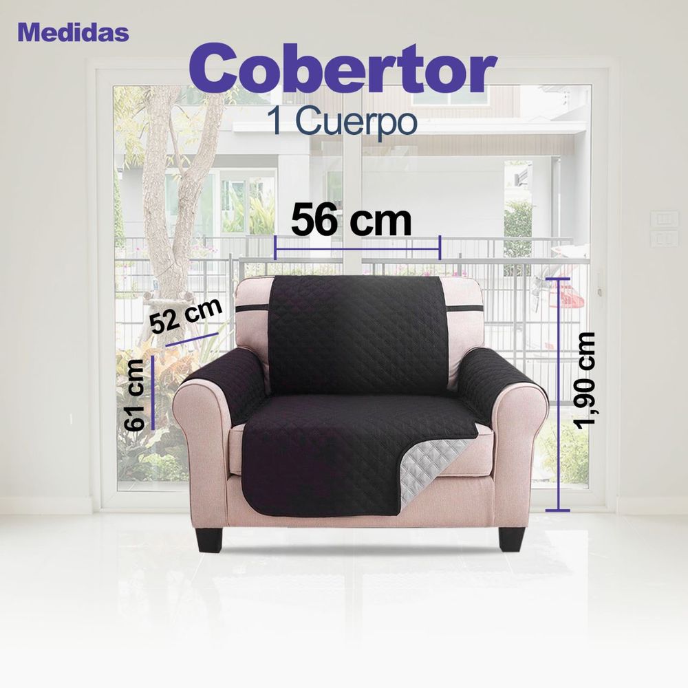 Cobertor Reversible CRISAL COB001 Negro y Gris