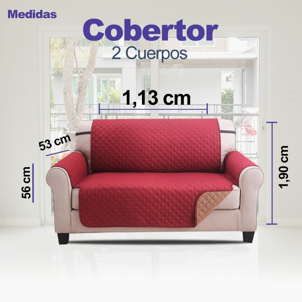 Cobertor Reversible CRISAL COB002 Vino y Mocca