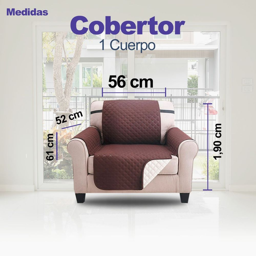 Cobertor Reversible CRISAL COB001 Marron y Beige