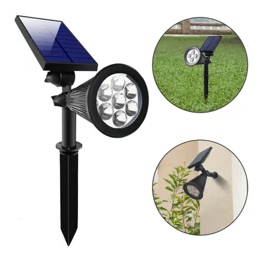 Estaca Led Solar 2 en 1 para Exteriores 7 Luces KQD02 Luz de Cesped