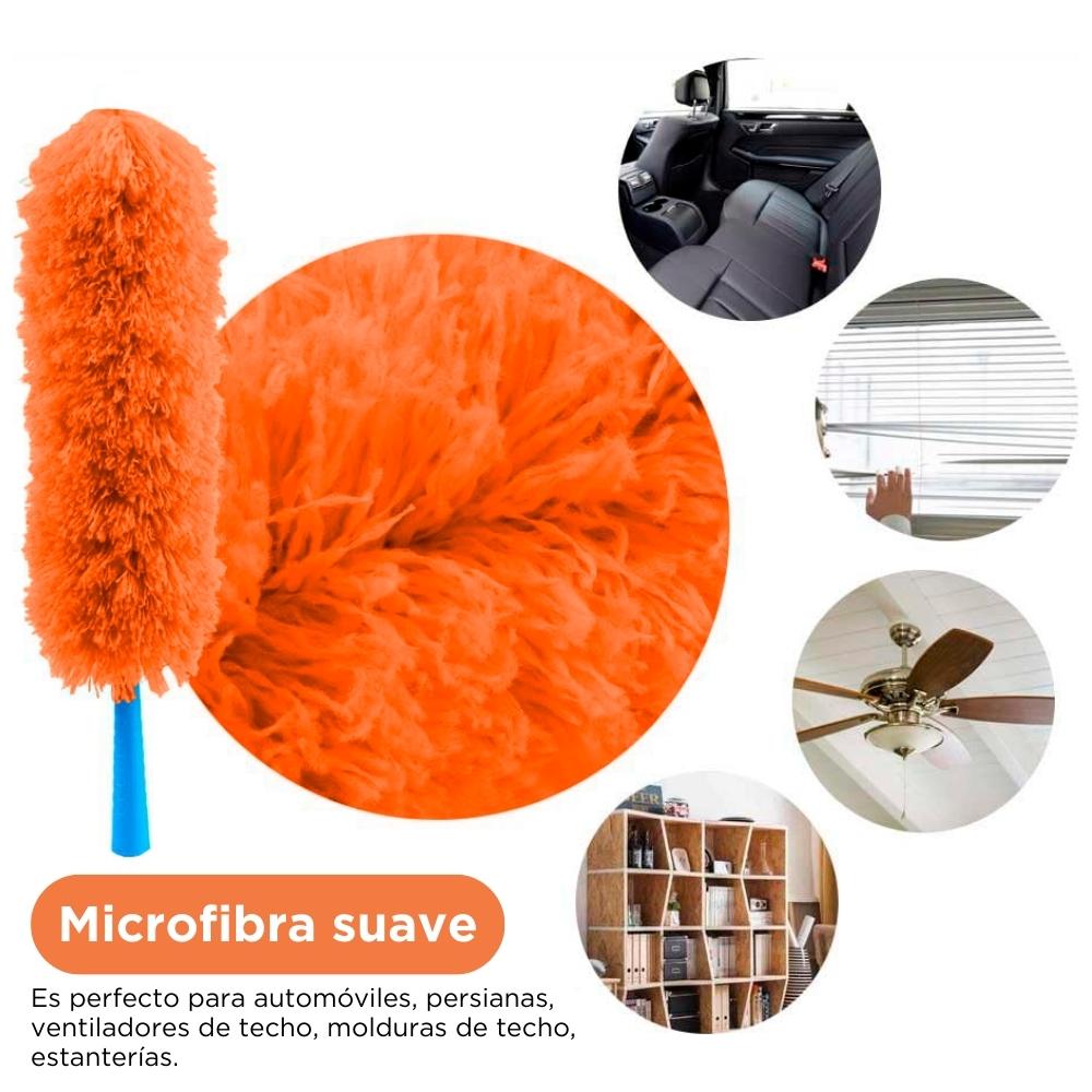 Plumero de Microfibra Suave Expandible para Limpieza Naranja P83 I Oechsle