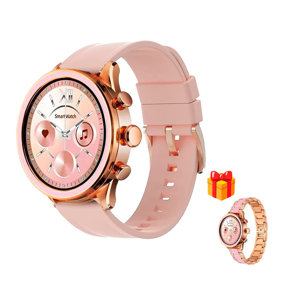 Smartwatch Premium GEN 11 Titanium Rosa Gold con doble correa