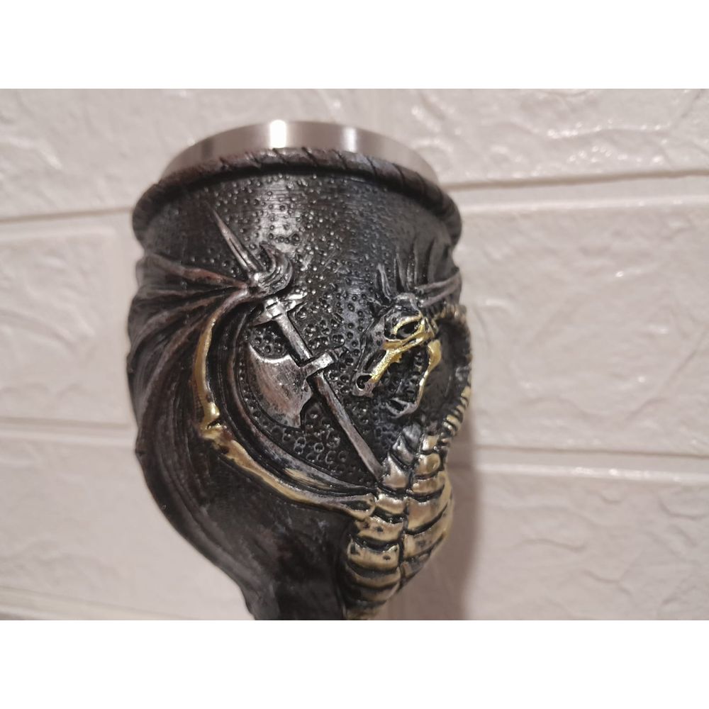 Copa Vino Termica Acero Tematica Medieval 3D Dragones Games Of Trones