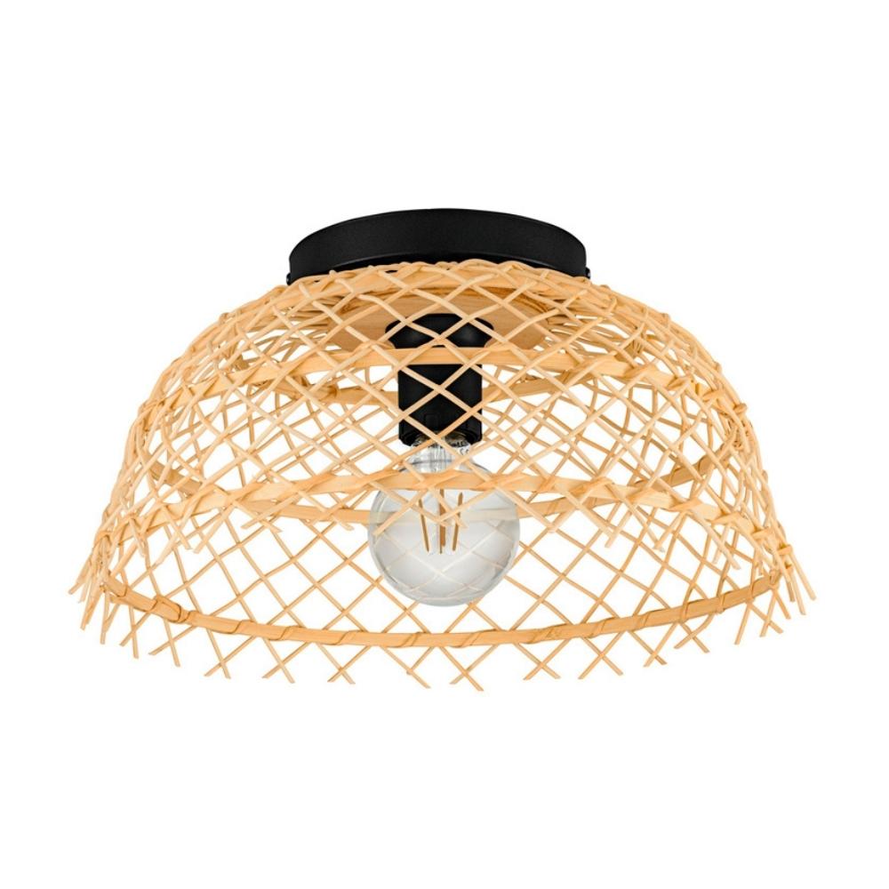 Lámpara de Techo Eglo Ausnby E27 40w Acero Negro/Natural 1 Luz