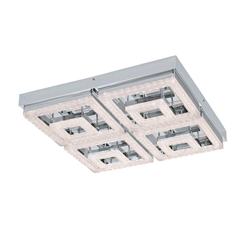 Lámpara de Techo Eglo Fradelo 46.5w Acero/Vidrio Plata 1 Luz