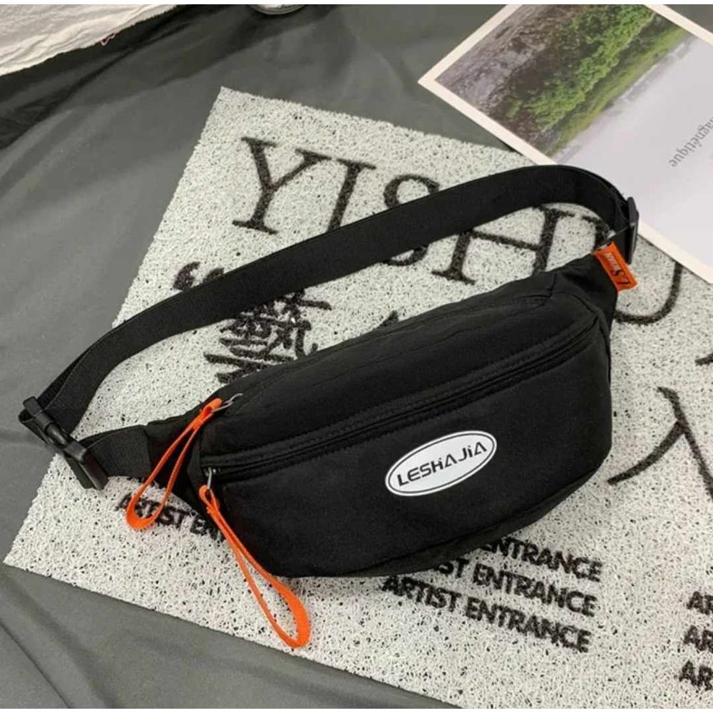 Canguro de Hombre Mujer Estilo Japones Riñonera de Accesorios Unisex  Negro