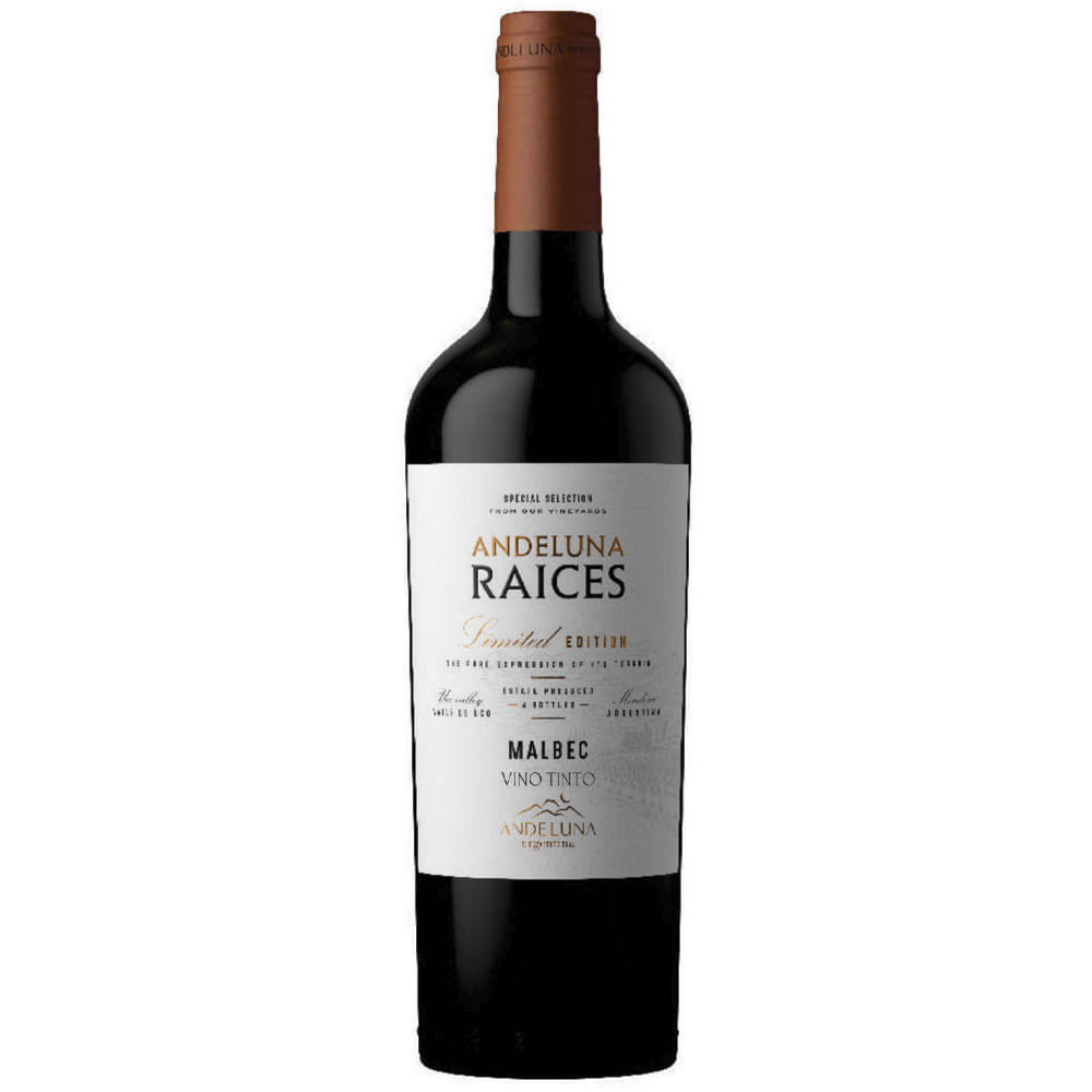 Vino Tinto ANDELUNA Raíces Malbec Botella 750ml
