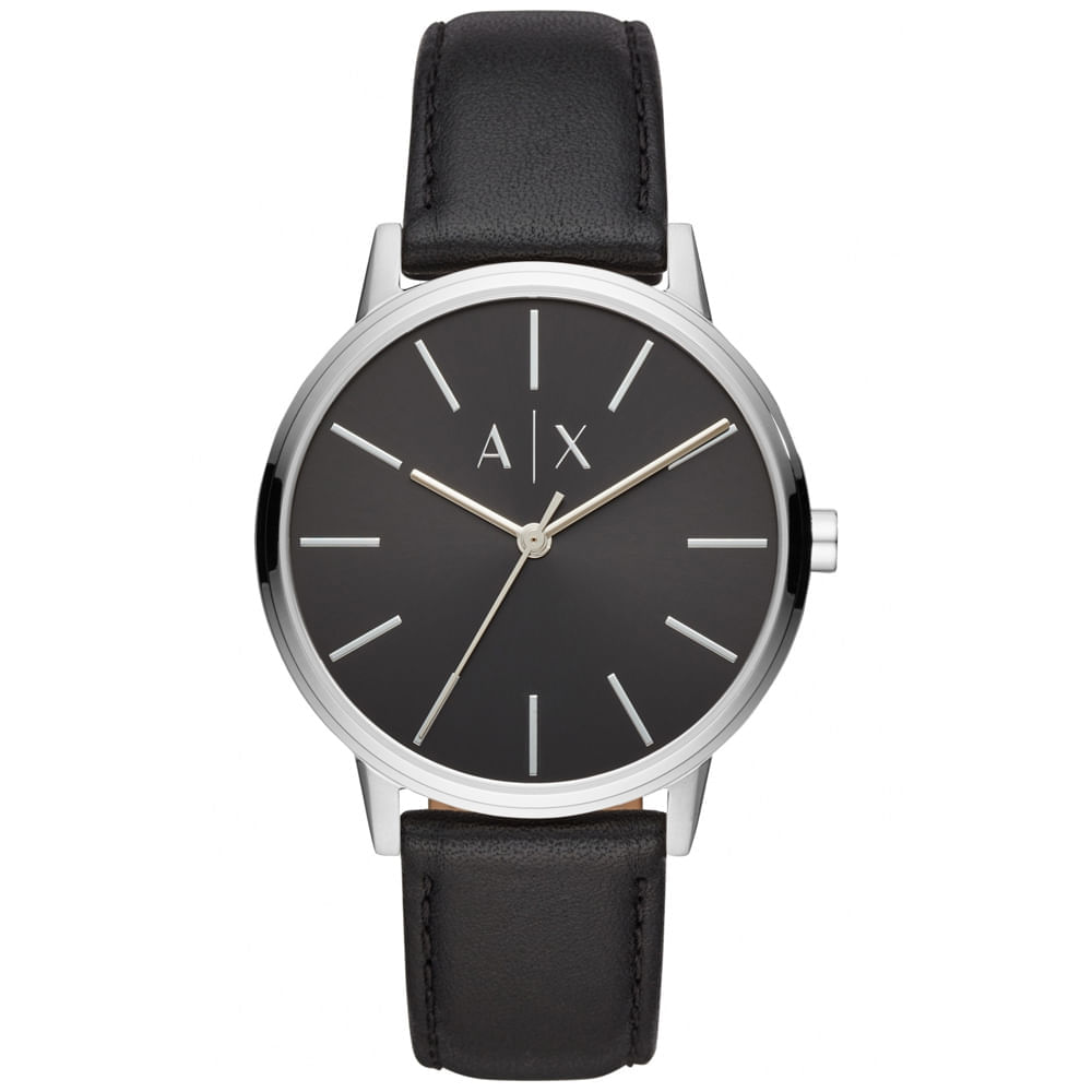 Reloj Armani Exchange Cayde AX2703 Para Hombre Correa de Cuero Negro