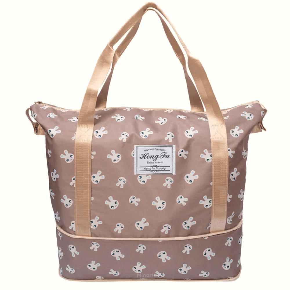 Bolso de Viaje Cartera Expandible Impermeable Conejo Ligth Brown 30B