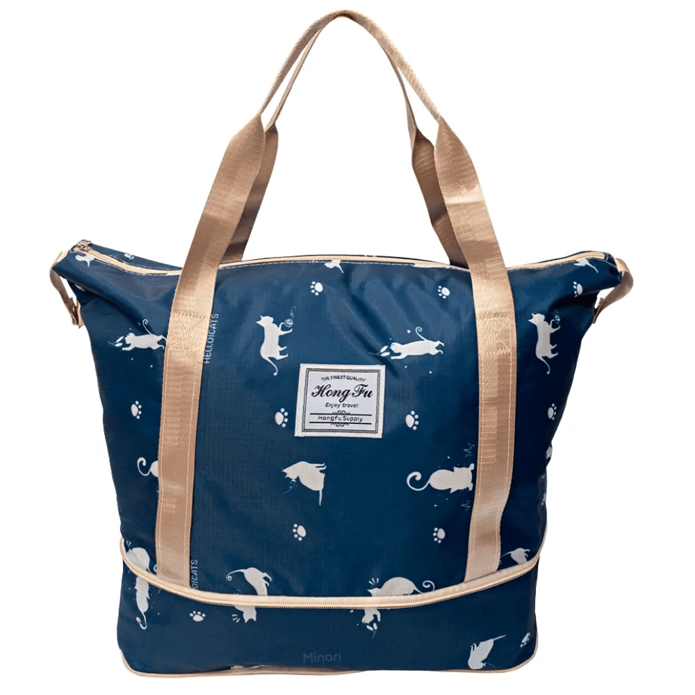 Bolso de Viaje Cartera Expandible Impermeable Azul 30B