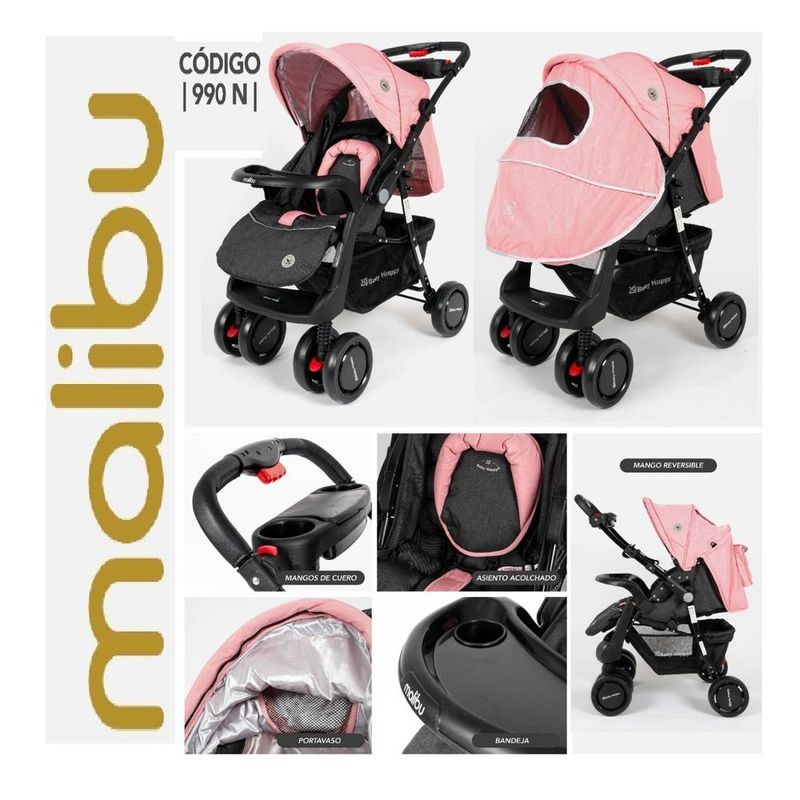 Coche Moises para Bebe Dorado con Maletin Rosado I Oechsle - Oechsle