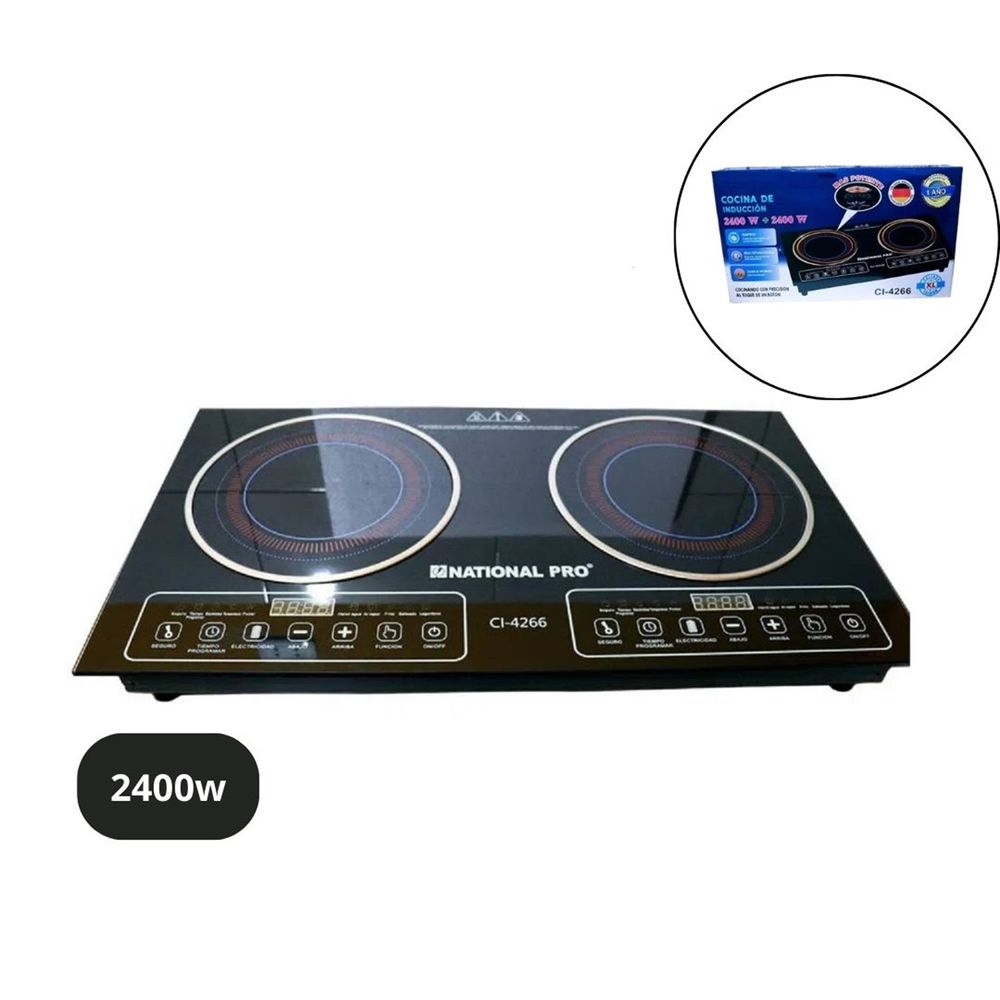 Cocina de Inducción National Pro 2 Hornillas