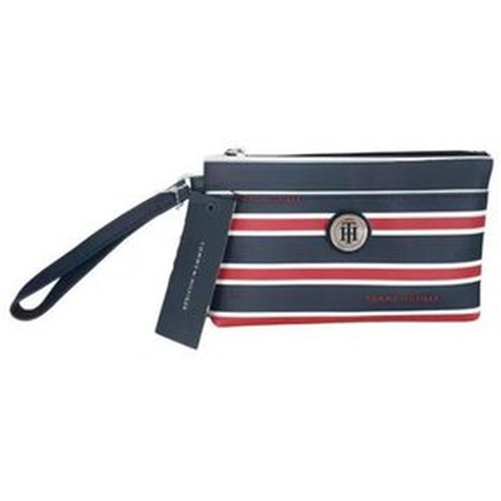 Wrislet o Cartera de mano tipo Billetera Tommy Hilfiger Negro y Rojo