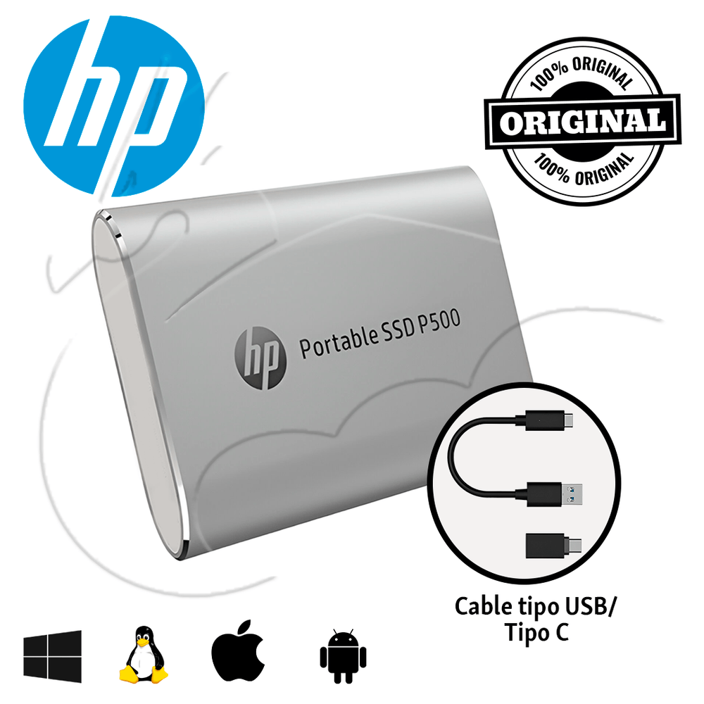 Disco duro externo en estado sólido HP P500 Portable SSD 120GB