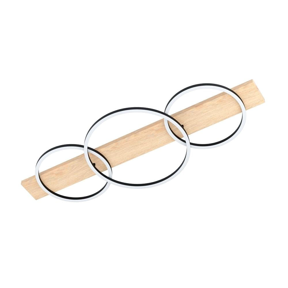 Lámpara de Techo Eglo Boyal 12w Acero/Plástico Negro 2 Luces