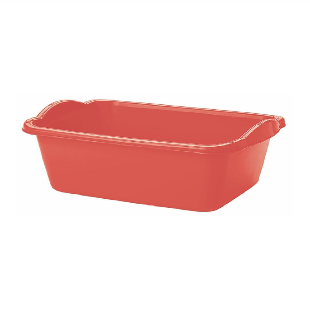Batea Rectangular Trebol #18 Plástico Rojo Reyplast