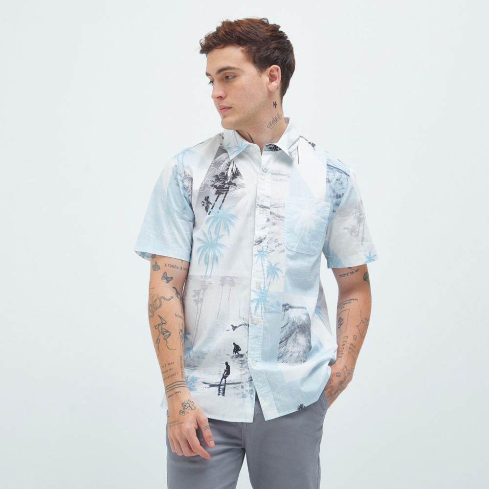 Camisa de palmeras discount hombre