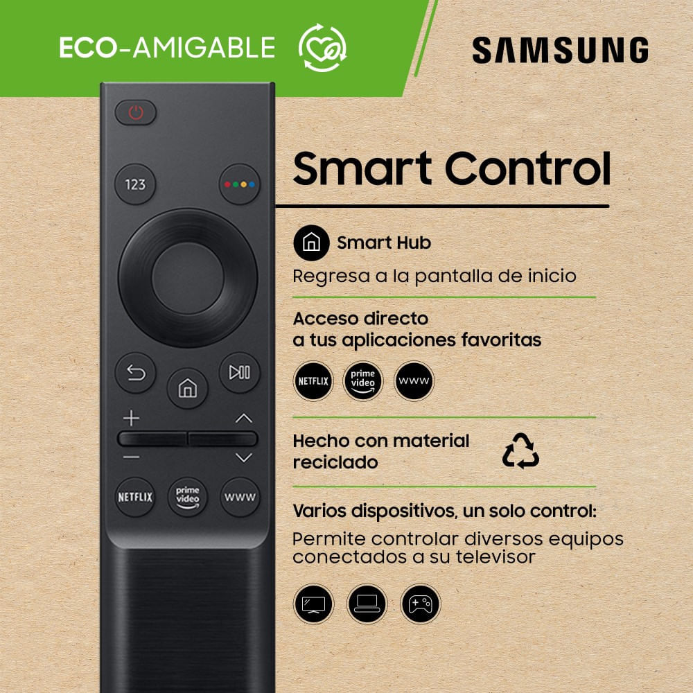 televisor samsung 65 pulgadas 4k uhd led plano smart tv referencia  65au9000 control magic
