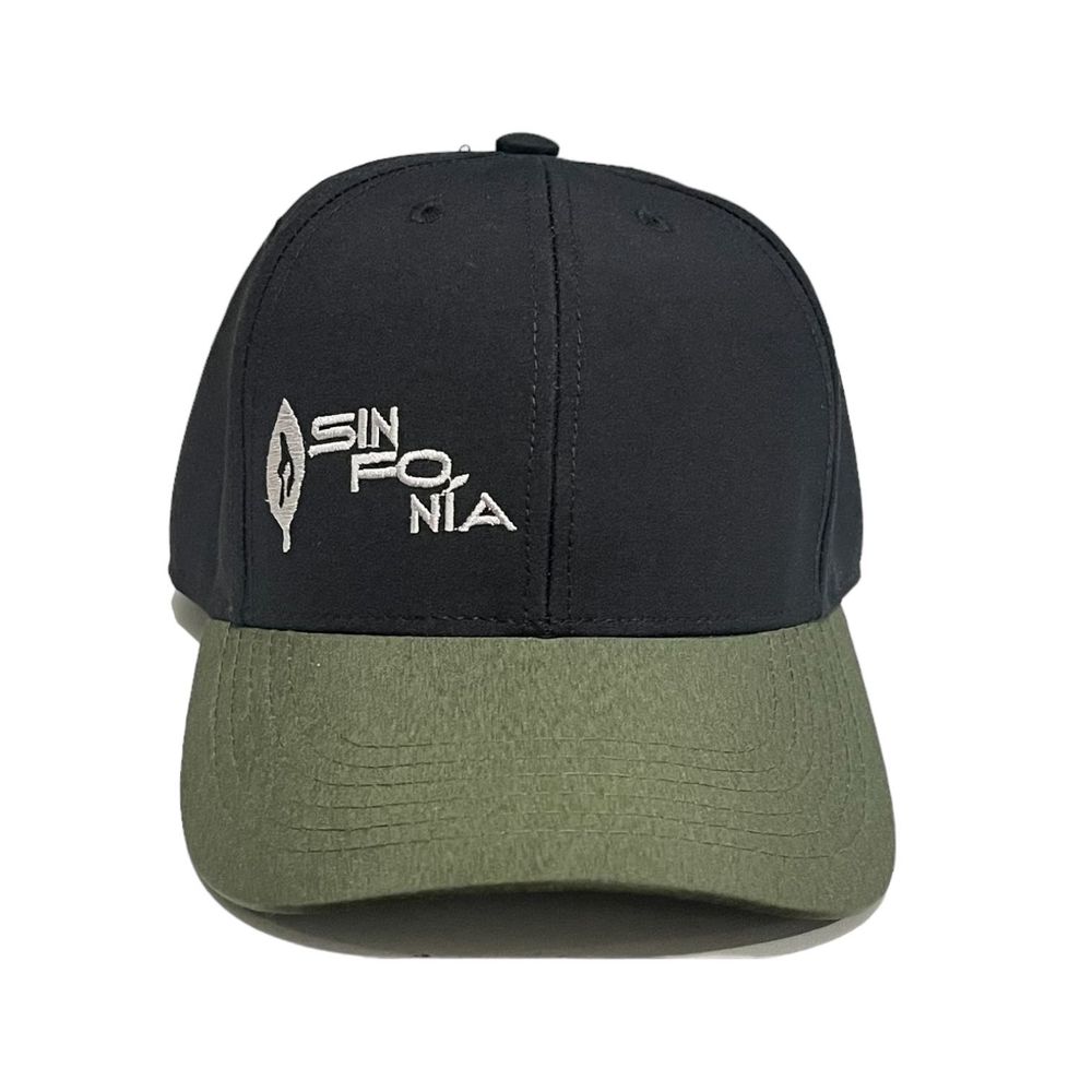 Gorro Sinfonia Clasico Logo Hoja Uv-UPF50 Negro y Verde