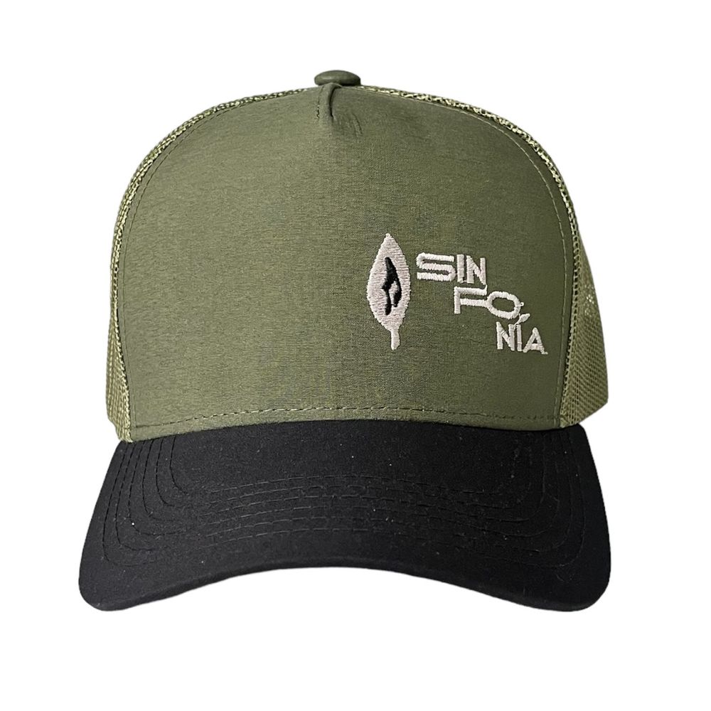 Gorro Sinfonia Con Malla Hoja Uv-UPF50 Verde y Negro