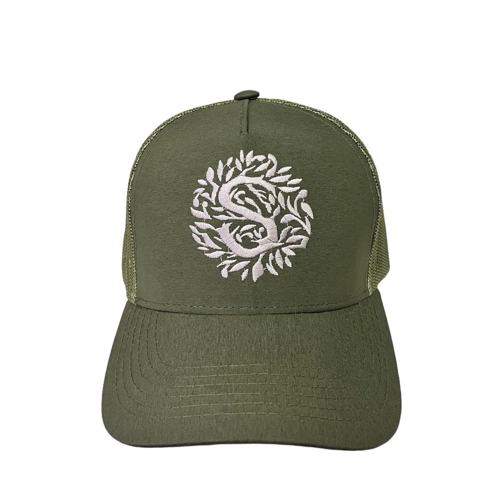 Gorro Sinfonia Con Malla Logo  Uv-UPF50 Verde