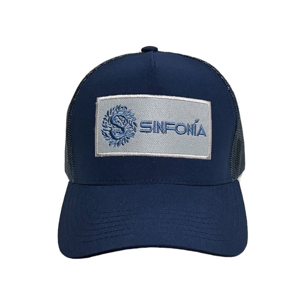 Gorro Sinfonia Con Malla Parche con Logo Uv-UPF50 Azul
