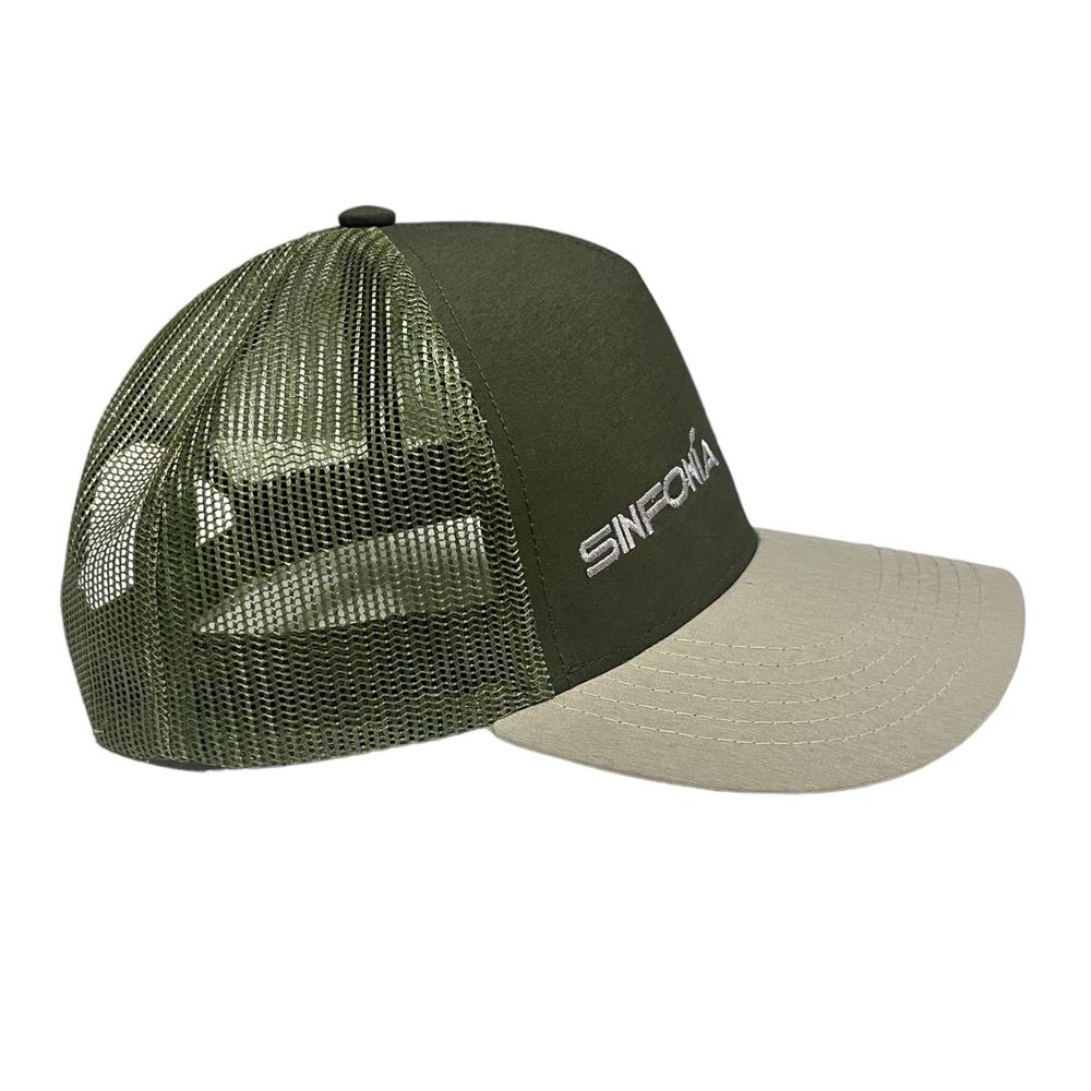 Gorro Sinfonia Con Malla Uv-UPF50  Verde y Beige