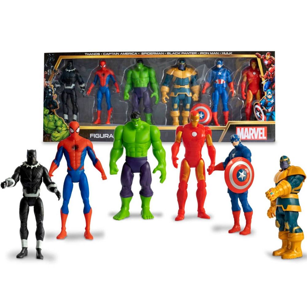 Set De Figuras Articulables Y De Jebe Marvel Avengers I Oechsle