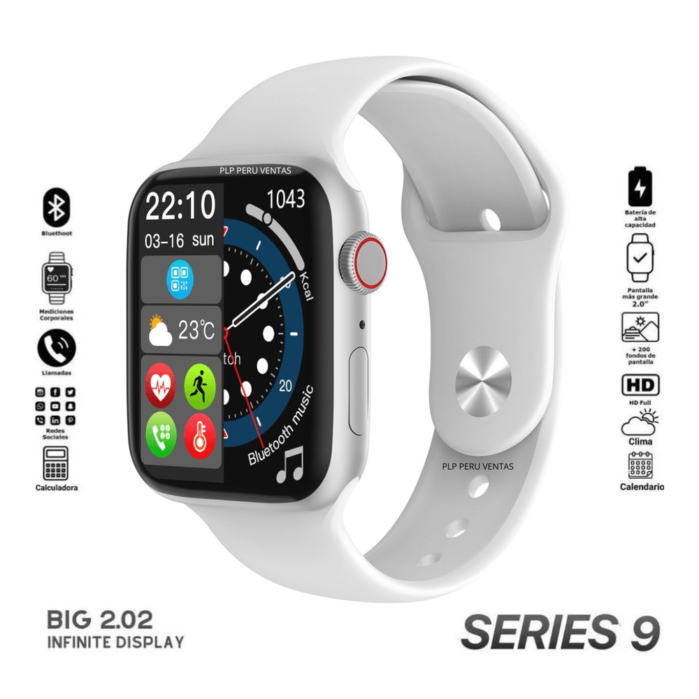 Smartwatch T900 Pro Max GL Premiun Serie 9 Blanco
