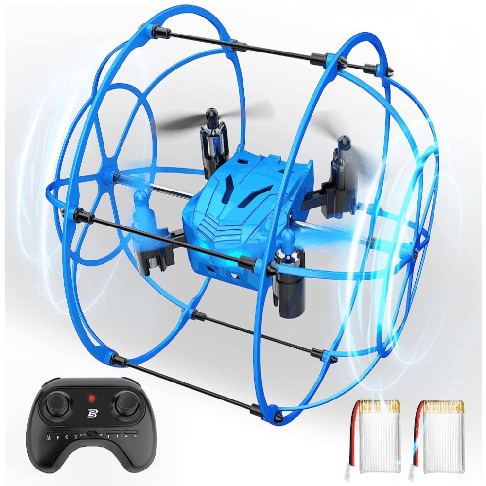 BEZGAR HQ053 Mini Drone de control remoto para niños – Cuadricóptero con control remoto esférico rod