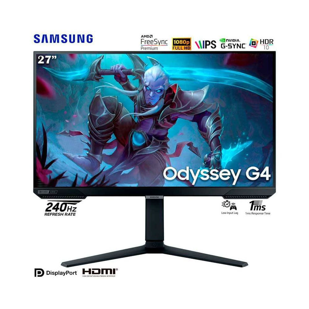 Monitor Gamer Samsung Odyssey G4 de 27, Resolución 1920 x 1080