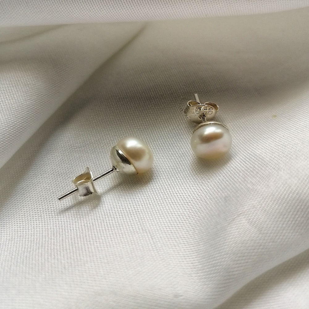 Aretes Perlas de río