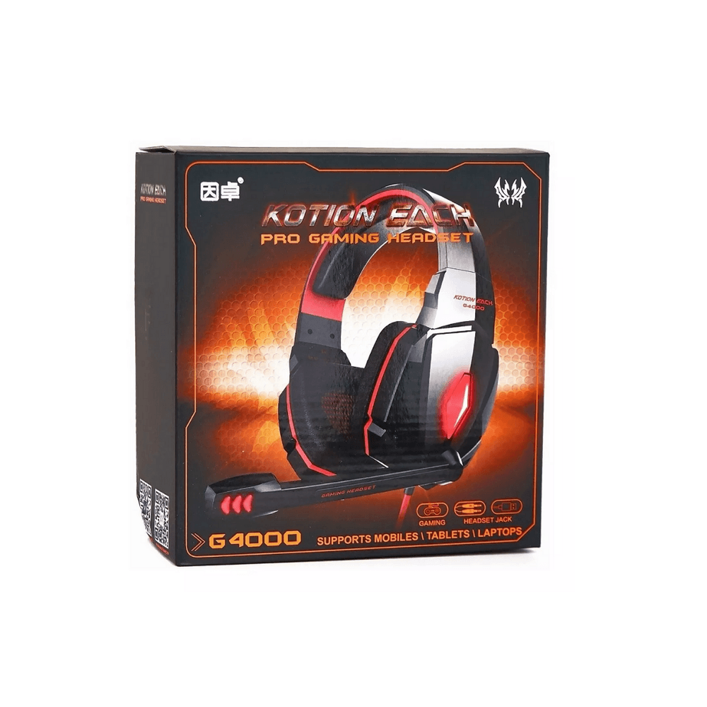 Audífono Diadema Gamer Kotion G4000 Rojo