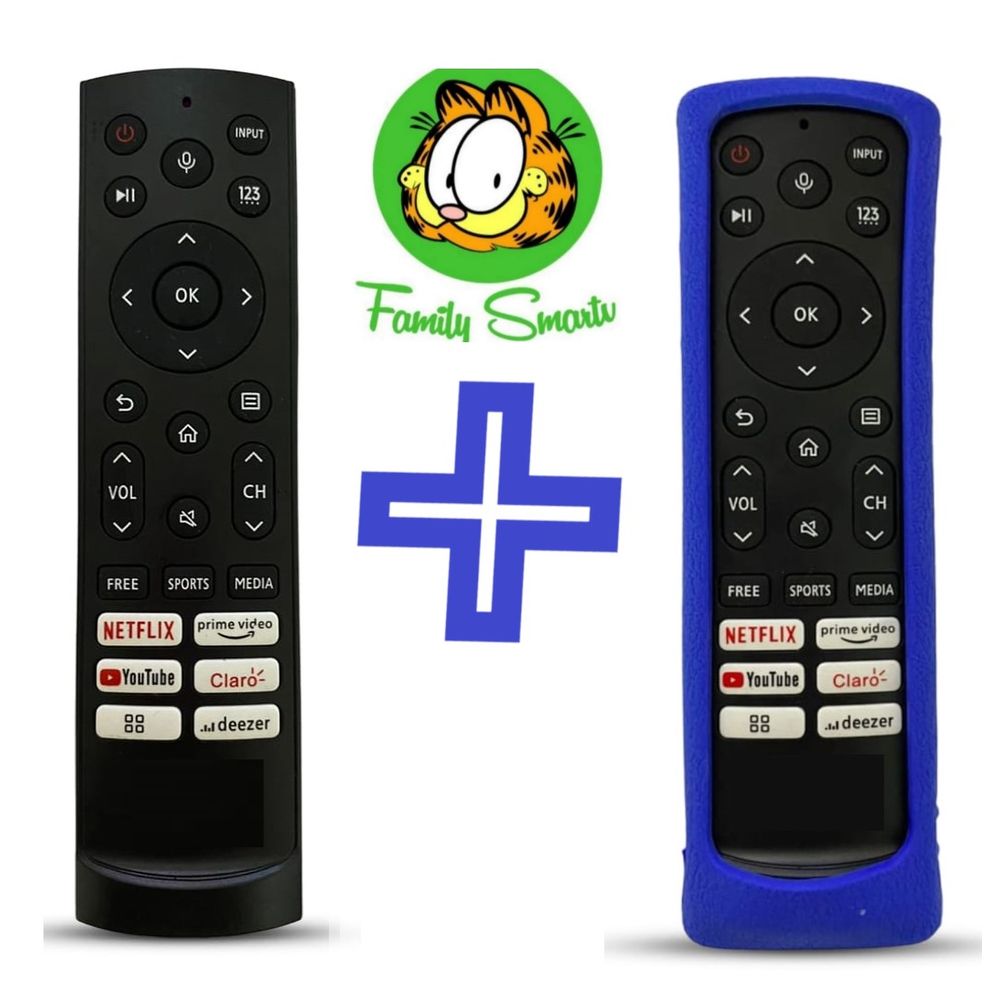 Control Generico Remoto para Hisense Smart Tv 2022 + Funda Roja Abierta