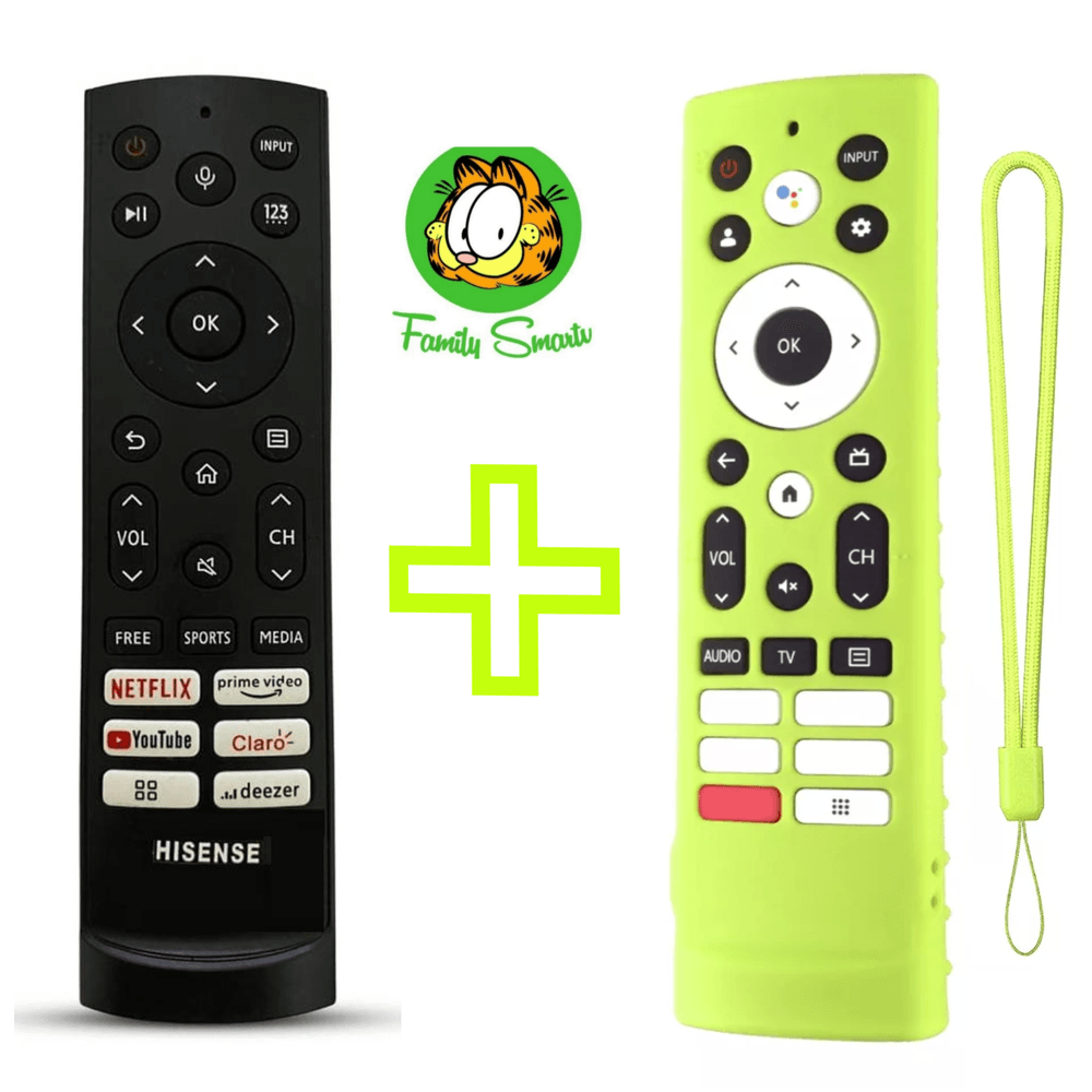 Control Remoto Generico para Hisense Smart Tv 2022 + Funda Verde