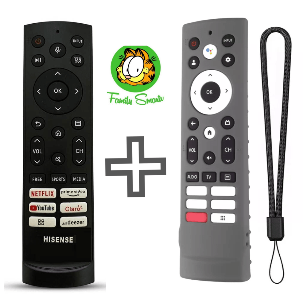 Control Remoto Generico para Hisense Smart Tv 2022 + Funda Plomo